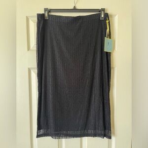 NWT CeCe Women's Knit Lace Midi Pencil Skirt, XL